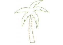 Stickdatei - Flamingo Palme Fransenappli